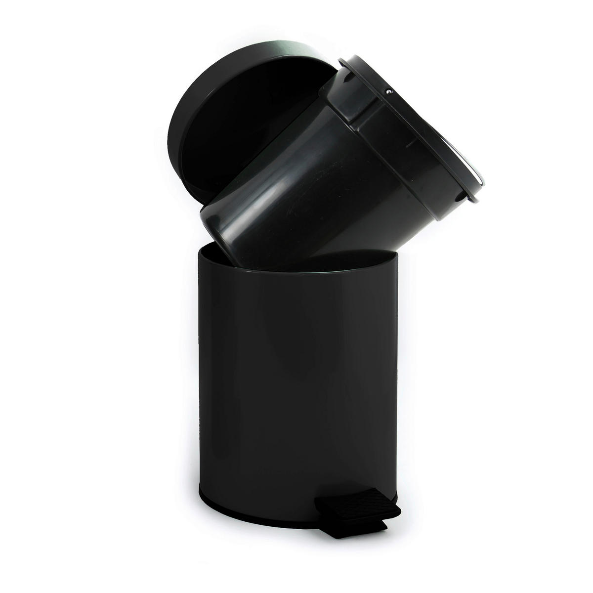 TRETEIMER 3 l  Metall  - Schwarz, Basics, Kunststoff/Metall (17/17/24,5cm) - Spirella