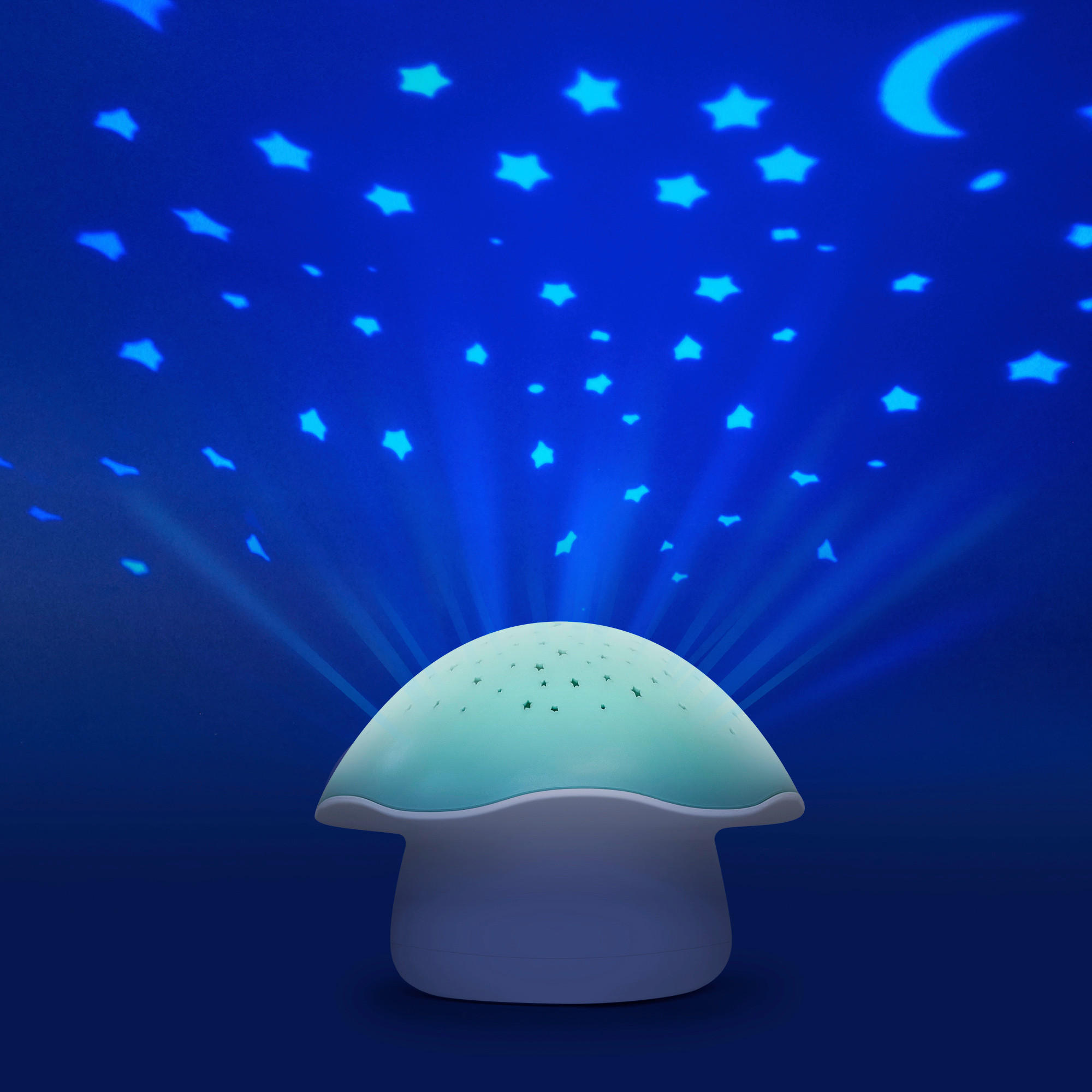 KINDER-NACHTLICHT MUSHROOM 18/13/21 cm   - Blau, Basics, Kunststoff (18/13/21cm) - Angelcare