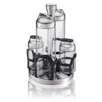 NÁDOBA NA OCET/OLEJ - černá/průhledné, Basics, kov/plast (14,8/23,6cm) - Gefu