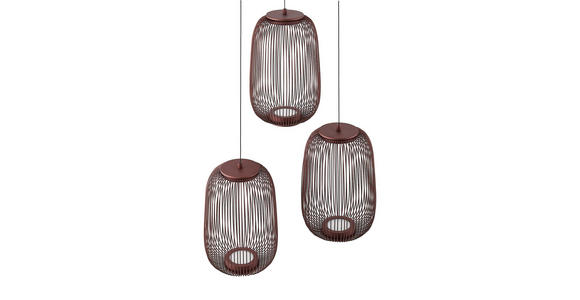 LED-HÄNGELEUCHTE Cage 40/50-150 cm  - Kupferfarben, Design, Kunststoff/Metall (40/50-150cm) - Dieter Knoll