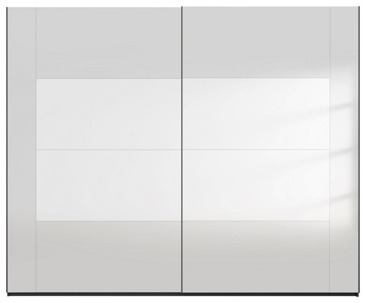 SCHWEBETÜRENSCHRANK in Graphitfarben  - Graphitfarben, Design, Glas/Holzwerkstoff (271/223/68cm) - Xora