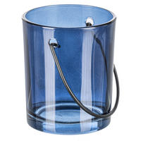 WINDLICHT Blau 7/8,5 cm  - Blau, Basics, Glas (7/8,5cm)
