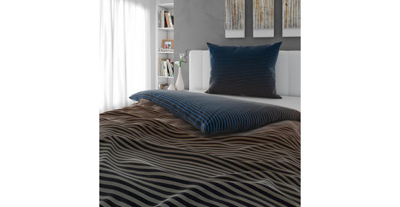 BETTWÄSCHE Satin 140/220 cm  - Blau/Gelb, Textil (140/220cm) - Novel