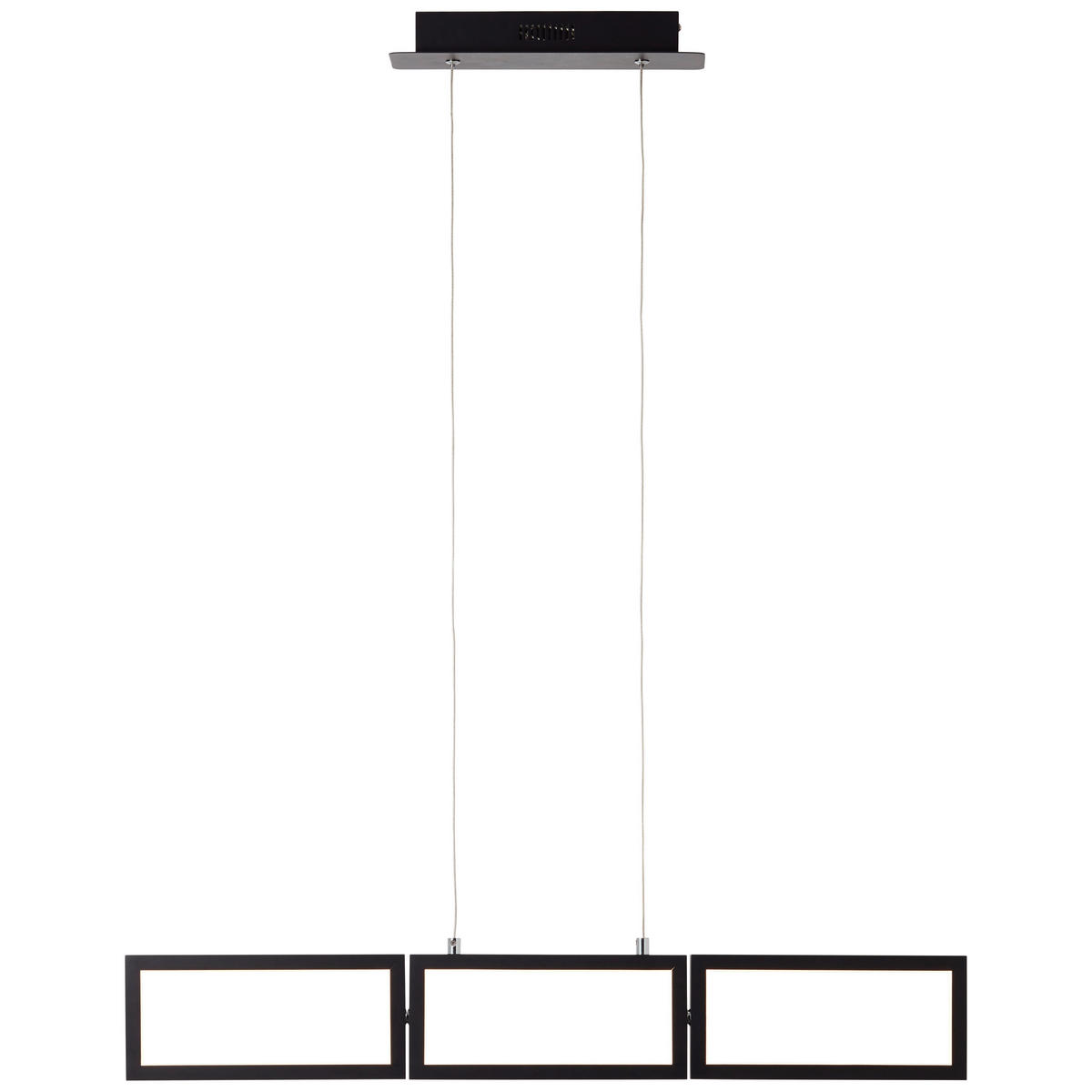 LED-HÄNGELEUCHTE Ranut 80,5/12/120 cm  - Schwarz, Design, Kunststoff/Metall (80,5/12/120cm) - Brilliant