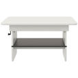 COUCHTISCH 95-125/60/51,5-61,5 cm Weiß  - Weiß, KONVENTIONELL, Holzwerkstoff (95-125/60/51,5-61,5cm) - Xora