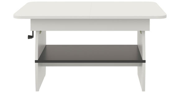 COUCHTISCH 95-125/60/51,5-61,5 cm Weiß  - Weiß, KONVENTIONELL, Holzwerkstoff (95-125/60/51,5-61,5cm) - Xora