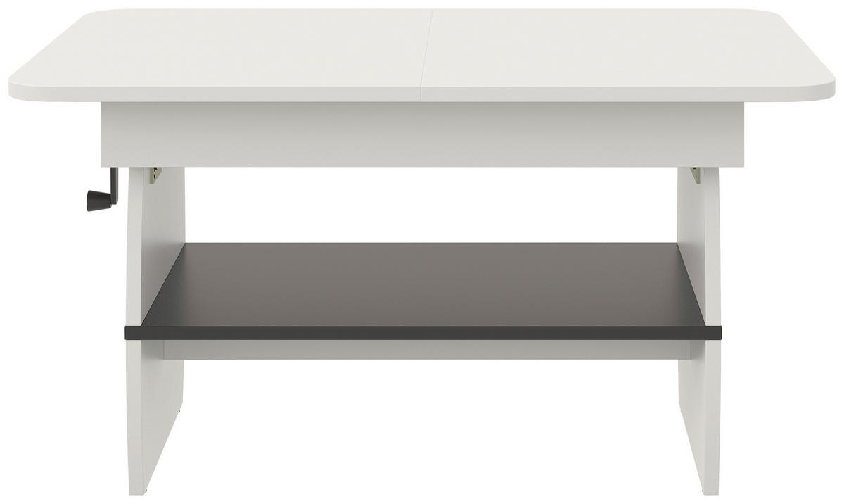 COUCHTISCH 95-125/60/51,5-61,5 cm Weiß  - Weiß, KONVENTIONELL, Holzwerkstoff (95-125/60/51,5-61,5cm) - Xora