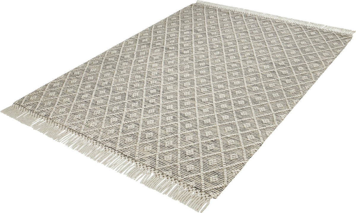 HANDWEBTEPPICH 160/230 cm Sylt Grau  - Grau, Natur, Textil (160/230cm) - Linea Natura