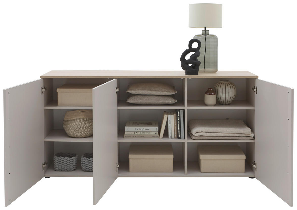 SIDEBOARD  in 181,7/89/43 cm  - Kaschmir/Eichefarben, Design, Holzwerkstoff/Kunststoff (181,7/89/43cm) - Voleo