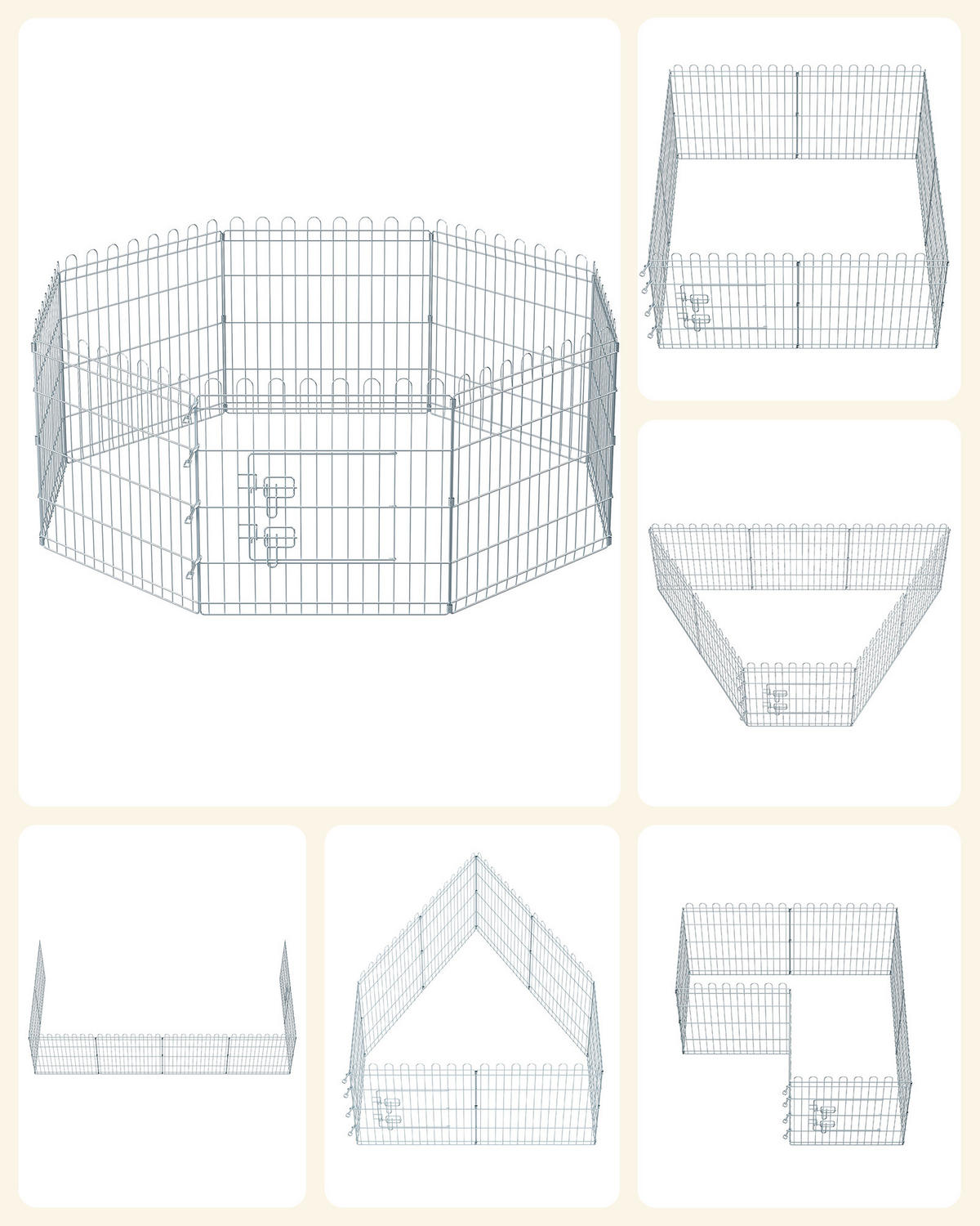 HEIMTIERGEHEGE - Silberfarben, Trend, Metall (159/61/159cm) - Boxxx