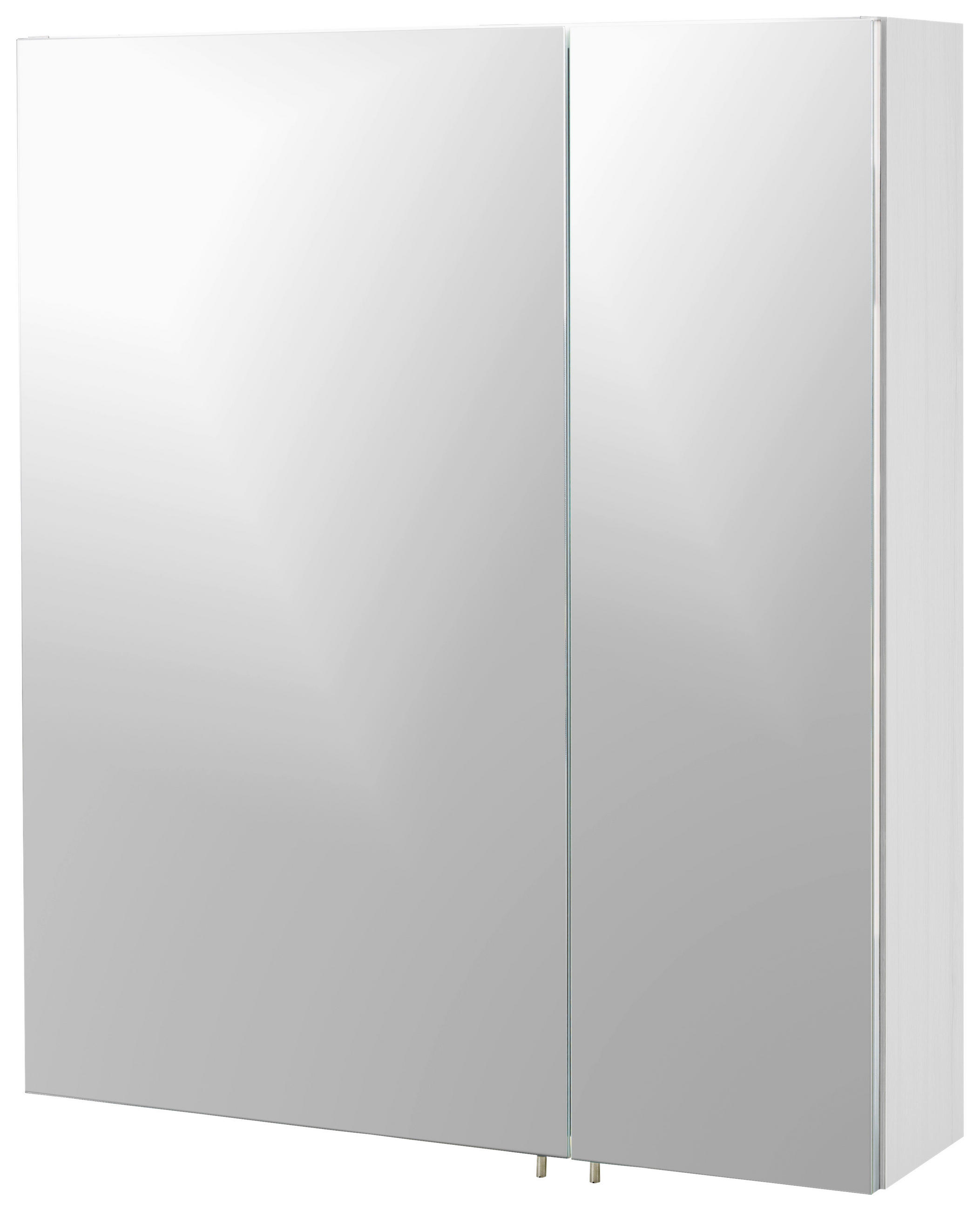 SPIEGELSCHRANK 60/70,7/16 cm  - Weiß/Nickelfarben, MODERN, Glas/Holzwerkstoff (60/70,7/16cm) - MID.YOU