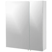 SPIEGELSCHRANK 60/70,7/16 cm  - Weiß/Nickelfarben, MODERN, Glas/Holzwerkstoff (60/70,7/16cm) - MID.YOU