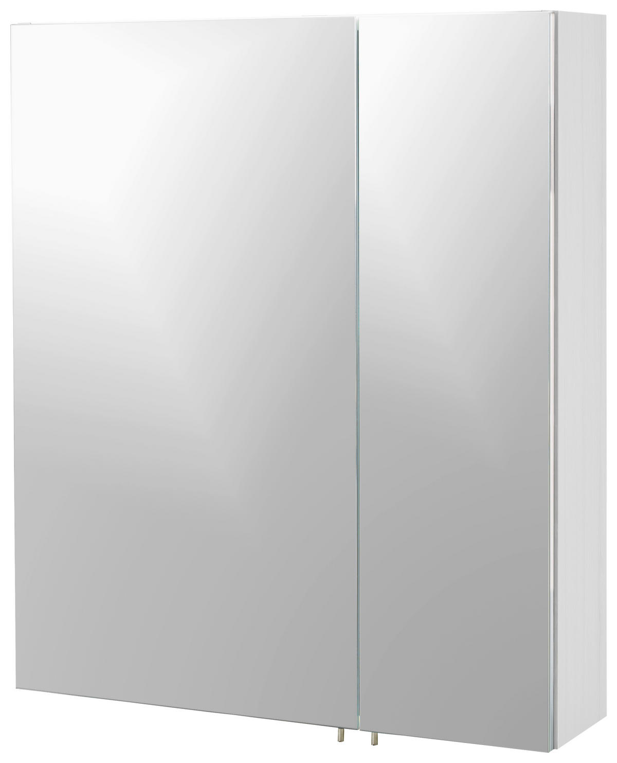 SPIEGELSCHRANK 60/70,7/16 cm  - Weiß/Nickelfarben, MODERN, Glas/Holzwerkstoff (60/70,7/16cm) - MID.YOU