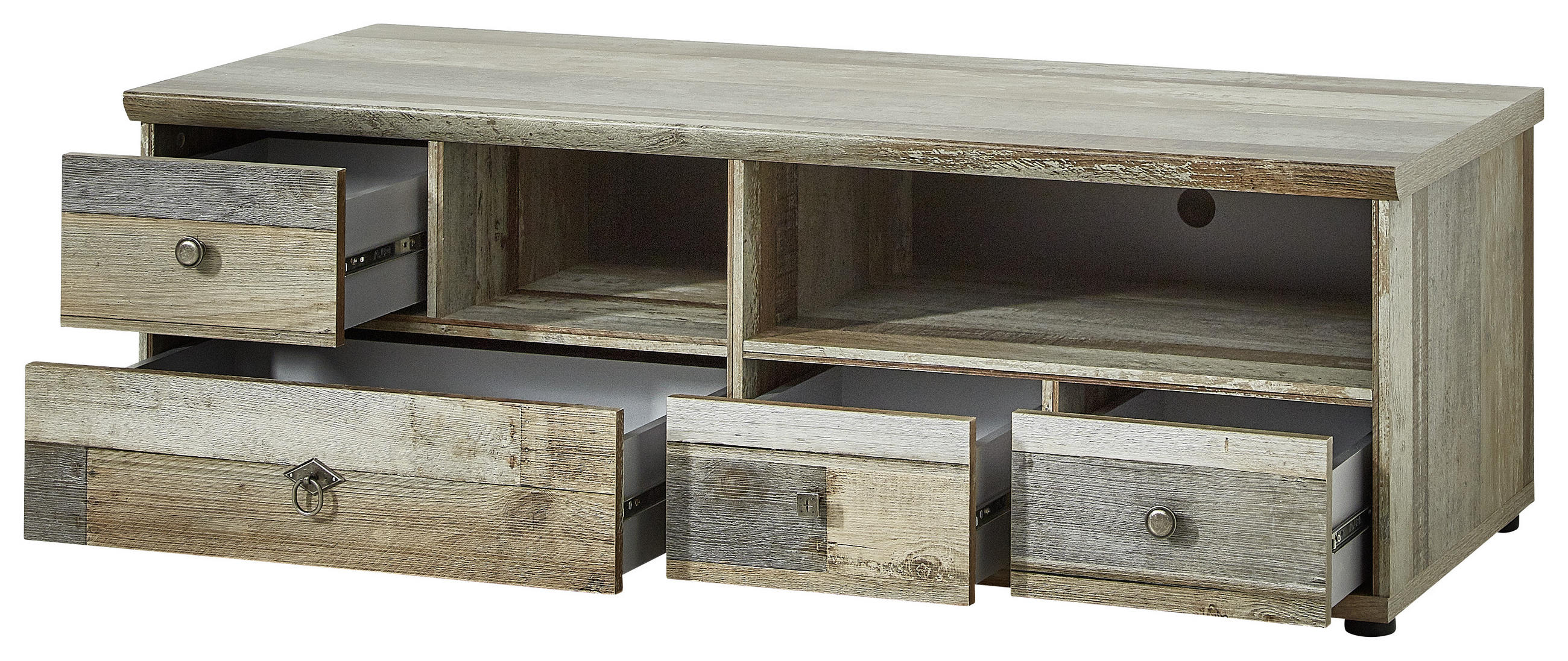 TV-ELEMENT - Messingfarben/Schwarz, Basics, Holzwerkstoff/Kunststoff (130/43/52cm) - Livetastic