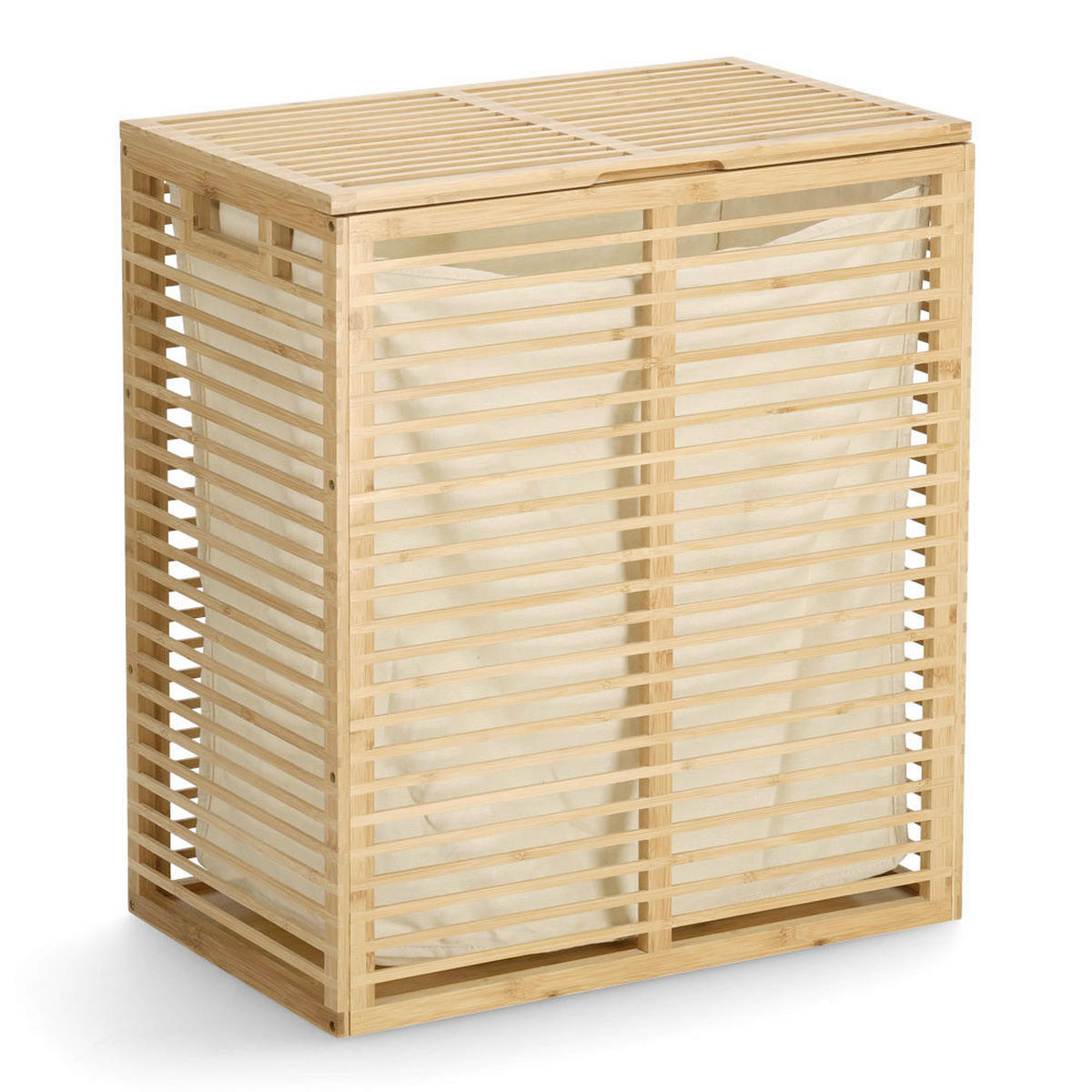 WÄSCHESAMMLER - Naturfarben, Basics, Holz (53,5/33/61cm) - Zeller Present