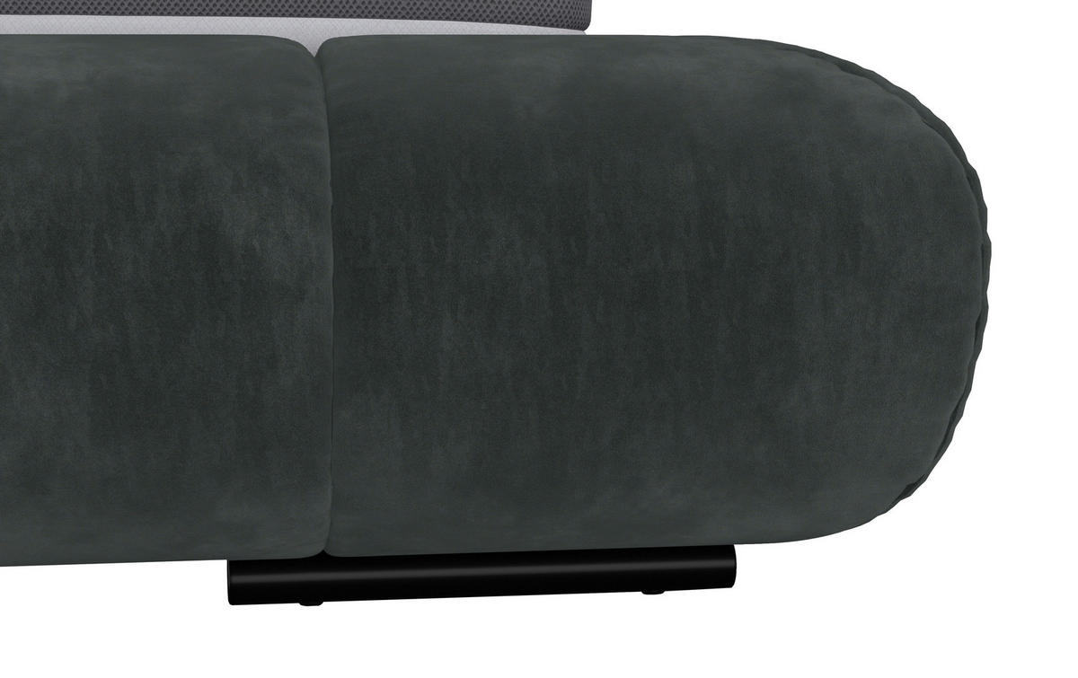 POLSTERBETT 200/200 cm,  in Anthrazit,  - Anthrazit/Schwarz, Design, Textil/Metall (200/200cm) - Belluti