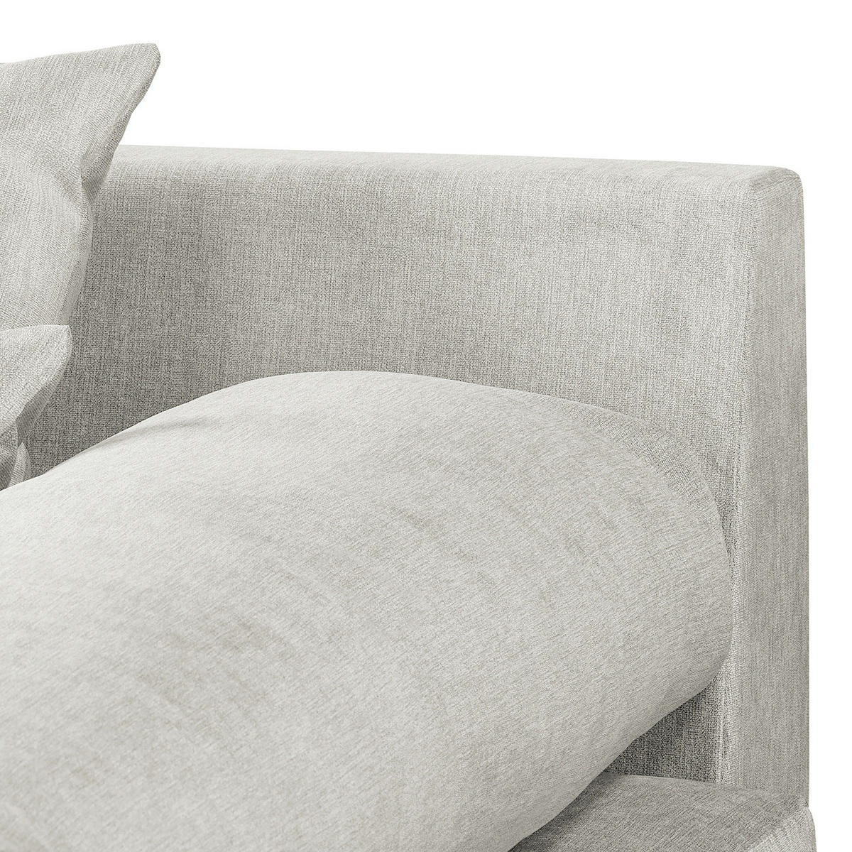 ECKSOFA Naomi Creme Mikrofaser Rückenkissen  - Creme/Schwarz, Design, Kunststoff/Textil (284/243cm) - P & B