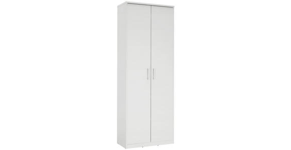 MEHRZWECKSCHRANK in Weiß - Silberfarben/Schwarz, KONVENTIONELL, Holzwerkstoff/Metall (72/194/36cm) - Xora