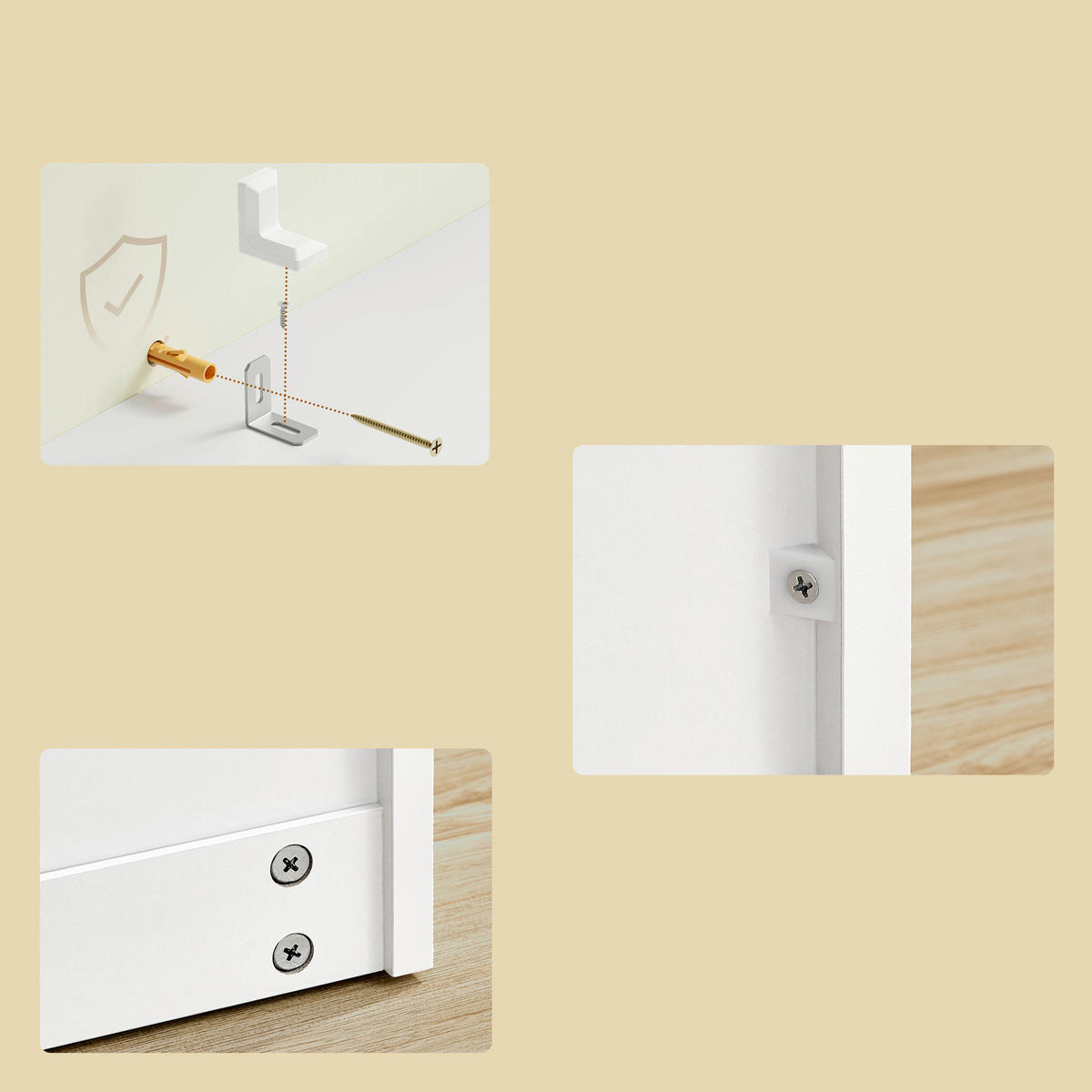 SCHUHKIPPER  in 105,5/82,7/24 cm  - Silberfarben/Weiß, Trend, Holzwerkstoff/Metall (105,5/82,7/24cm) - Boxxx