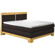 BOXSPRINGBETT 180/200 cm  in Dunkelbraun  - Dunkelbraun, Natur, Holz/Textil (180/200cm) - Linea Natura