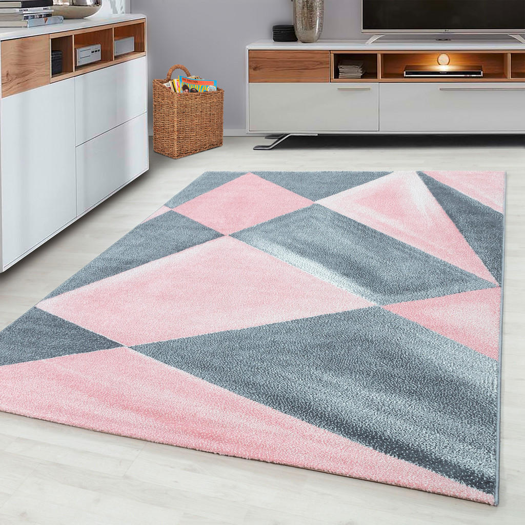 Thumbnail - Novel Läufer Beta, Rosa, Textil, geometrisch, rechteckig, 80x250 cm, Oeko-Tex® Standard 100, pflegeleicht, Teppiche & Bö...