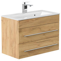 BADEZIMMER  in 70,4 cm  - Eichefarben/Silberfarben, MODERN, Keramik/Holzwerkstoff (70,4cm) - MID.YOU