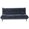 3-SITZER-SOFA in Mikrofaser Dunkelblau  - Schwarz/Dunkelblau, Konventionell, Textil/Metall (230/100/101cm) - MID.YOU