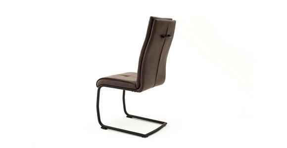 SCHWINGSTUHL Lederlook Grau, Schwarz - Schwarz/Grau, Design, Textil/Metall (44/96/57cm) - Cantus