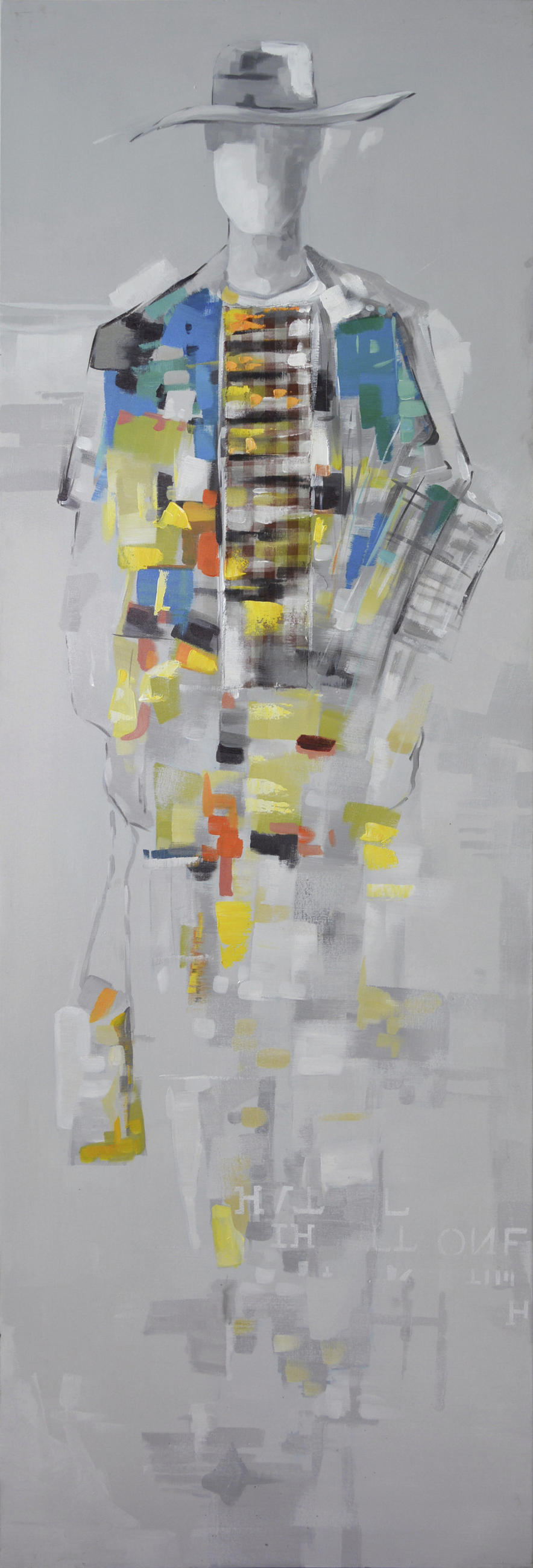 ÖLGEMÄLDE  - Blau/Gelb, LIFESTYLE, Holz/Kunststoff (60/180cm) - Monee