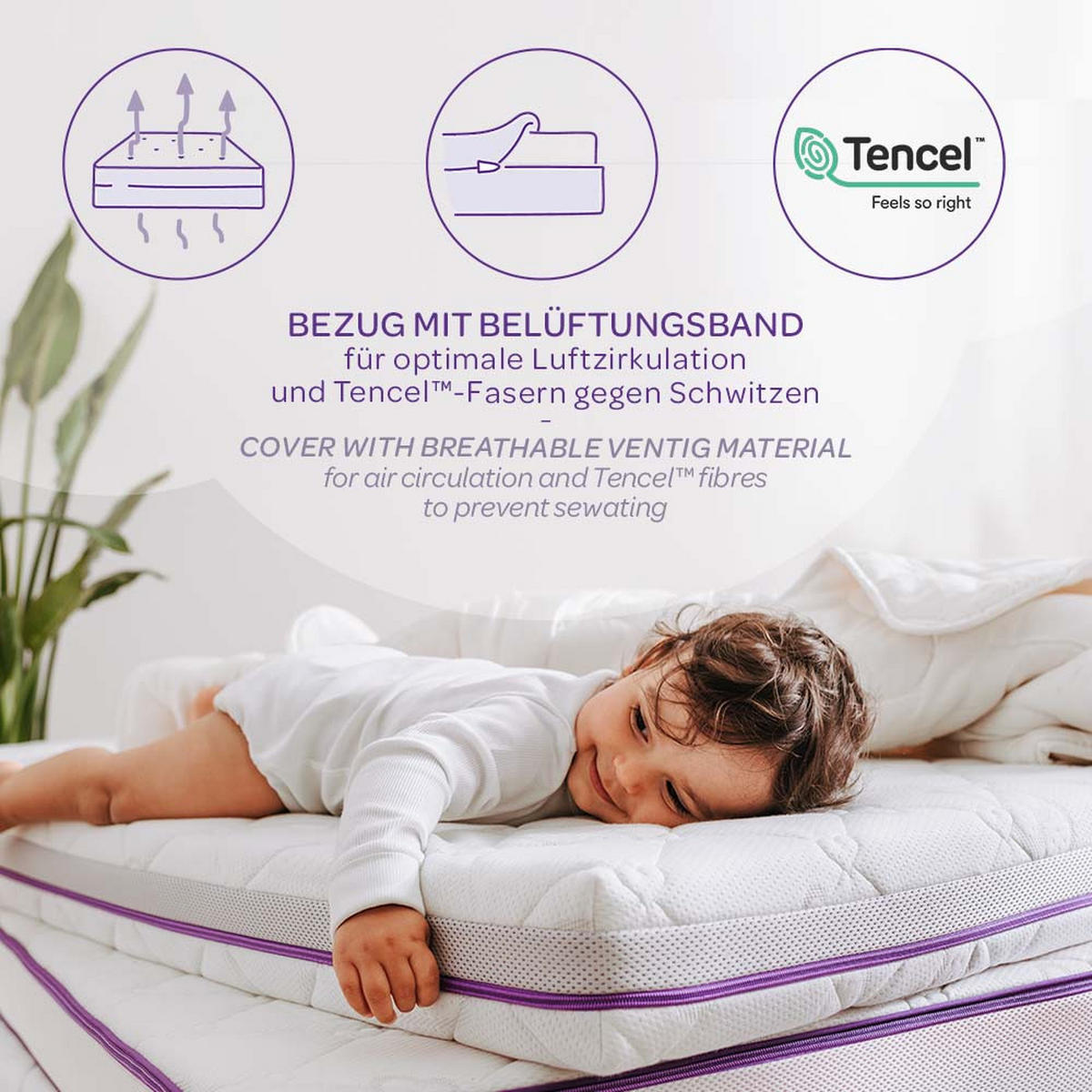 KINDERMATRATZE Brise 70/140 cm Höhe ca. 11 cm  - Weiß, Basics, Textil (70/140cm) - Träumeland