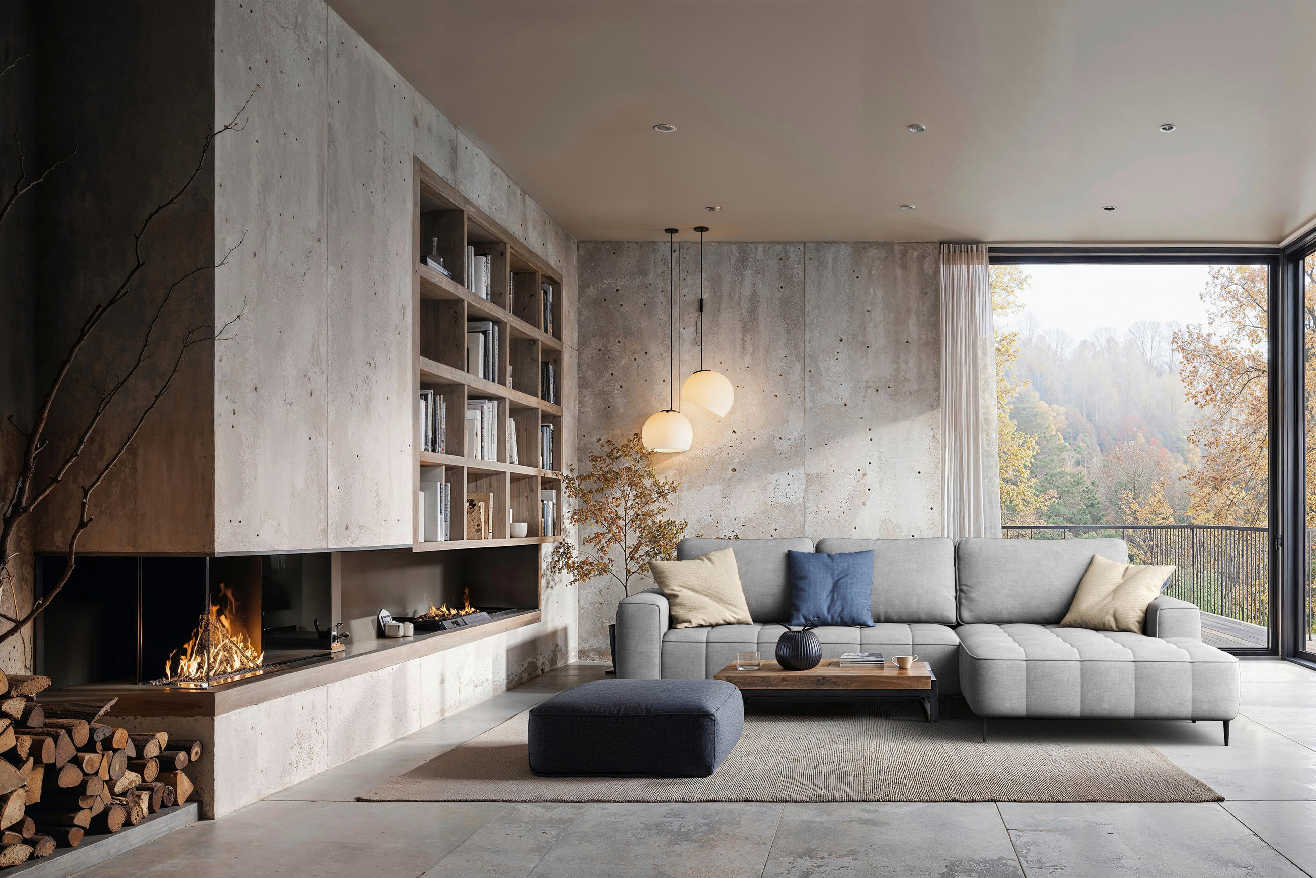 Livetastic Eckschlafsofa Florence Grau 280x166 cm