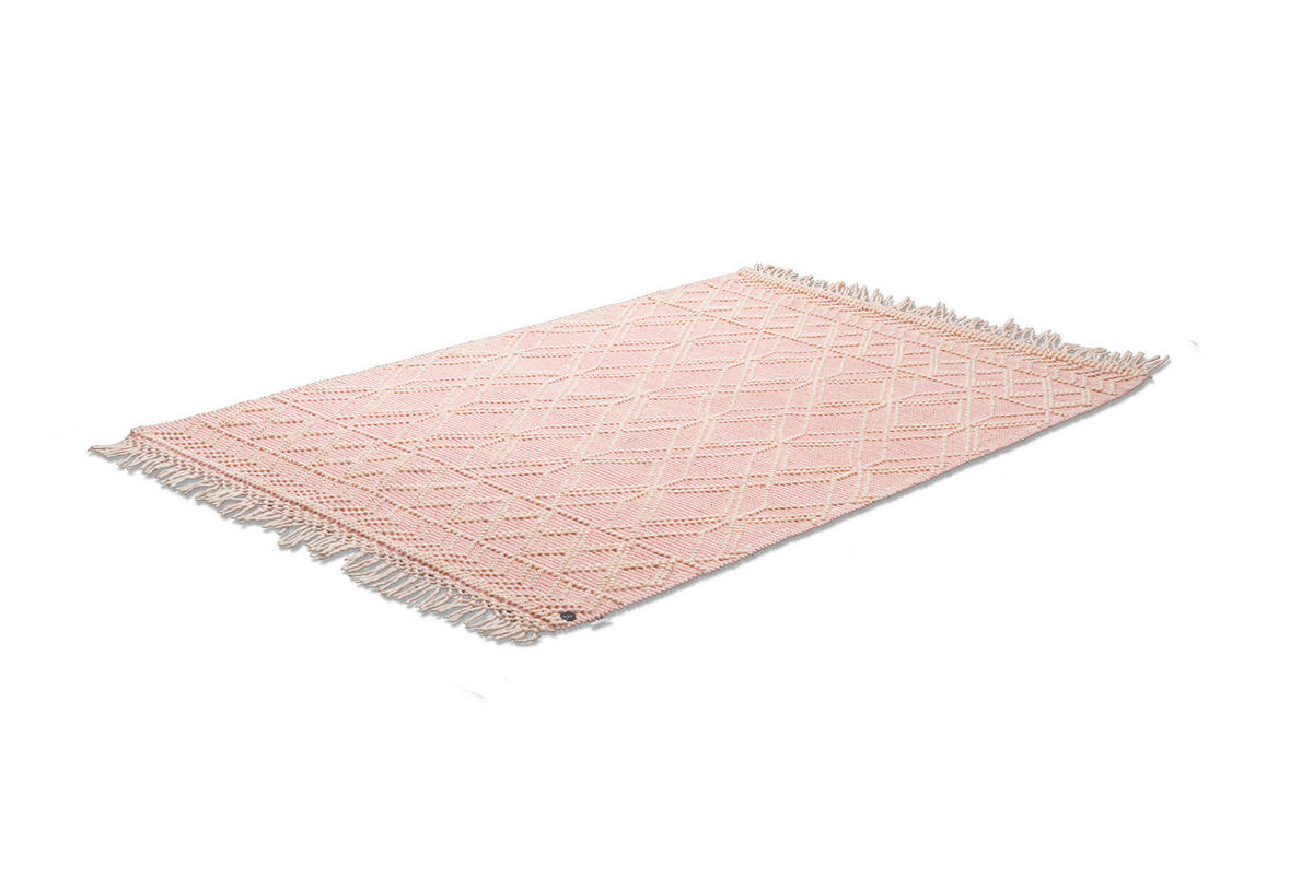 HANDWEBTEPPICH 65/135 cm Colored Macrame - Three  - Rosa, Design, Textil (65/135cm) - Tom Tailor