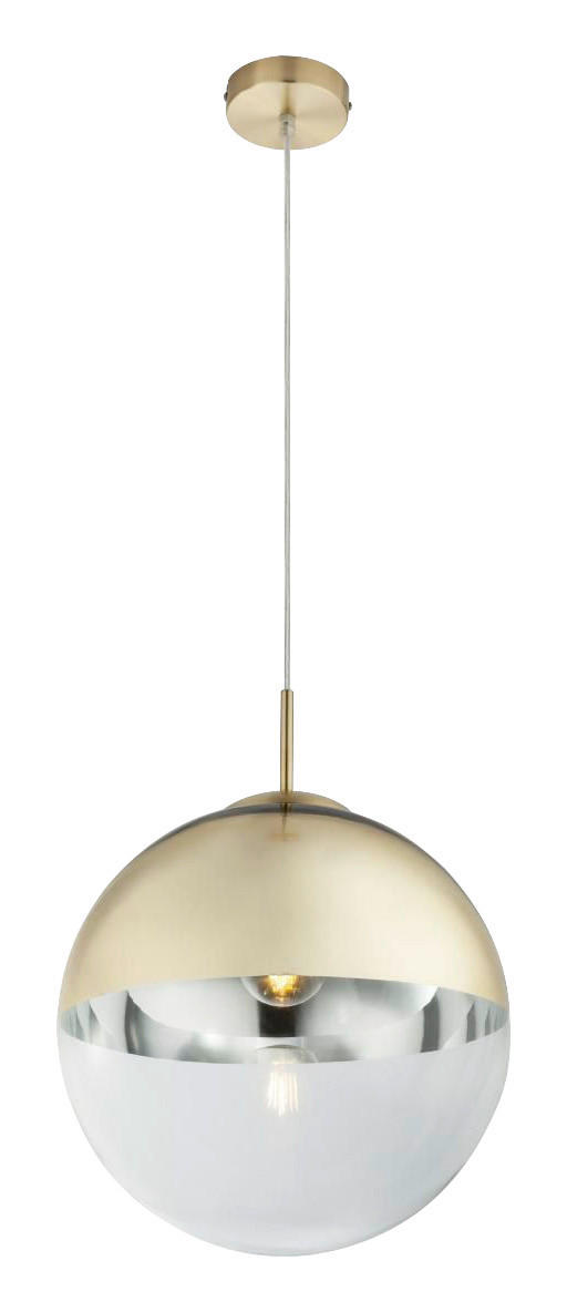 HÄNGELEUCHTE  - Transparent/Goldfarben, Design, Glas/Metall (30/120cm) - Globo