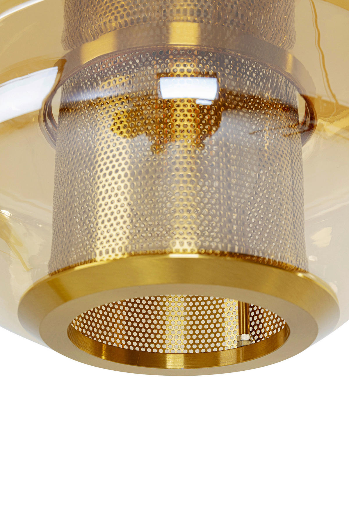 HÄNGELEUCHTE 57697 Hängeleuchte Arcadia 34/180/34 cm  - Gelb, Design, Glas/Metall (34/180/34cm) - Kare-Design