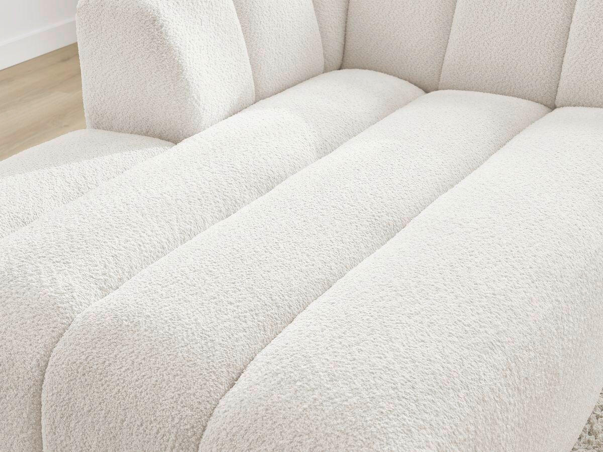 SOFAELEMENT ANNECY Bouclé Weiß  - Schwarz/Weiß, MODERN, Kunststoff/Textil (120/72/170cm)