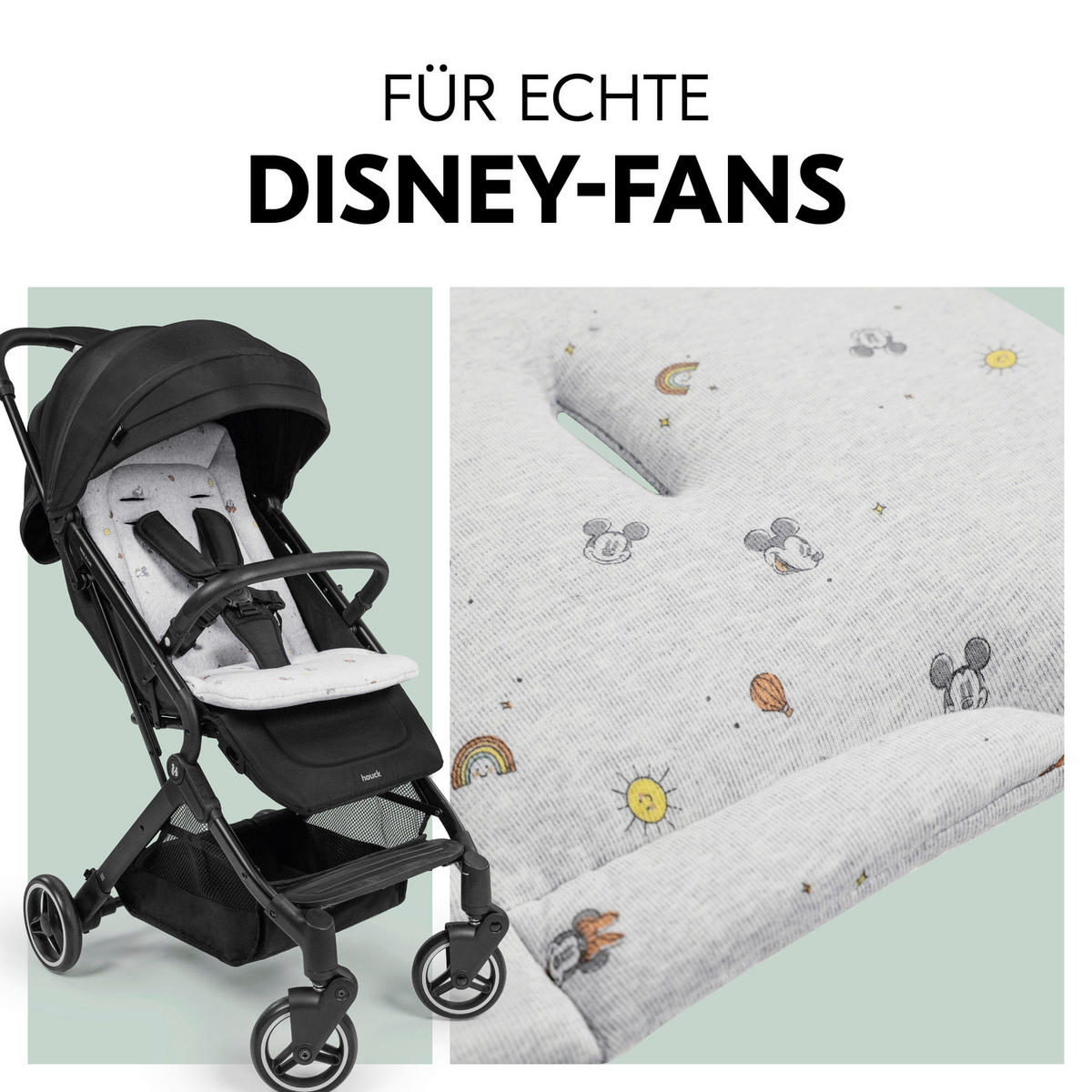 KINDERWAGENEINLAGE Pushchair Seat Liner  - Hellgrau, Basics, Kunststoff/Textil (70/37/3cm) - Hauck