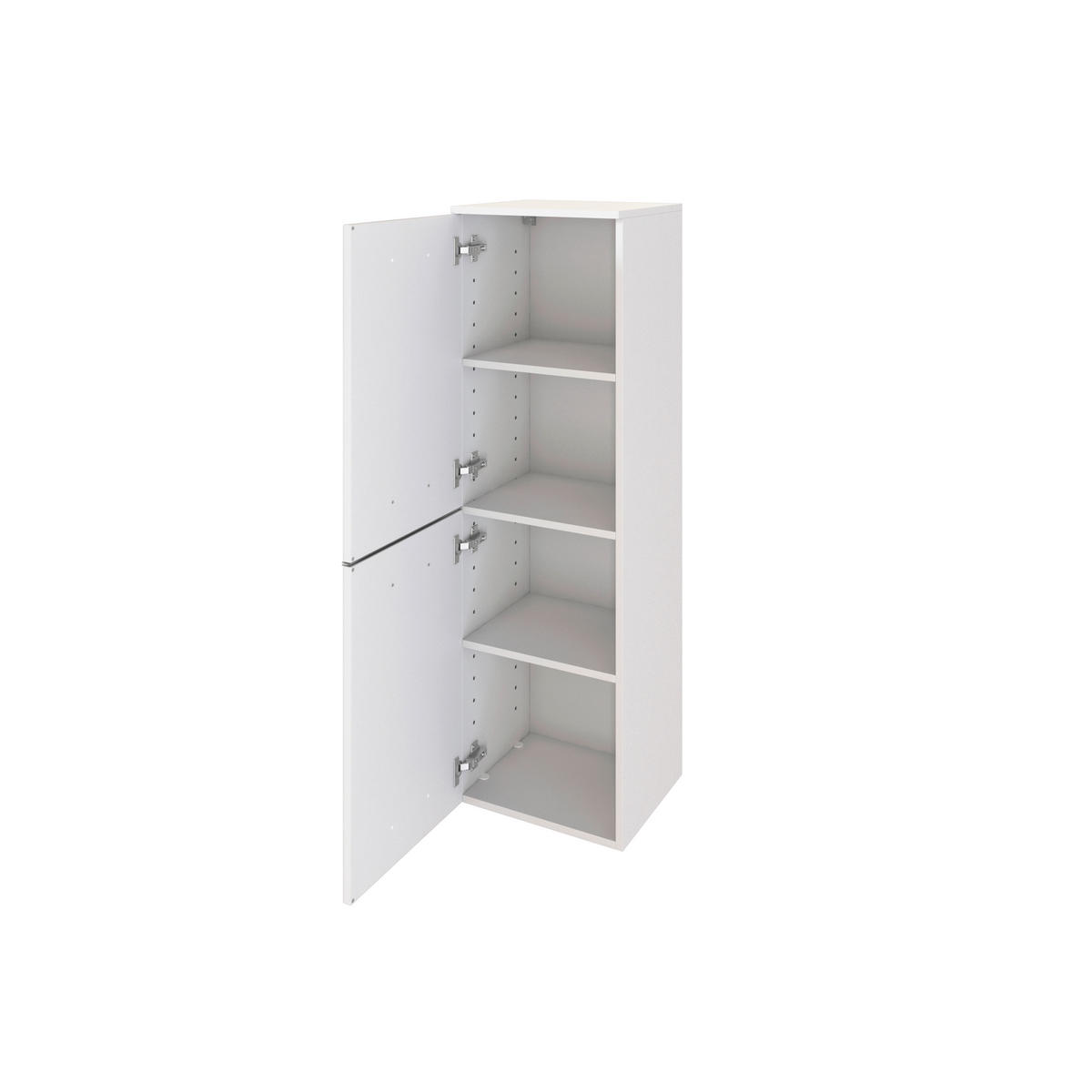MIDISCHRANK 40/130/35 cm  - Edelstahlfarben/Silberfarben, KONVENTIONELL, Holzwerkstoff/Kunststoff (40/130/35cm) - Xora