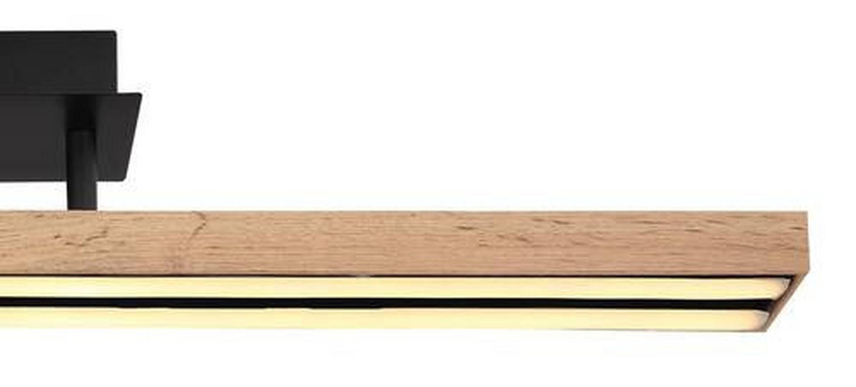 STROPNA LED-SVETILKA   24 W//3000 K/230 V/ - črna/opal, Design, kovina/umetna masa (81,5/7,5/14cm) - Globo