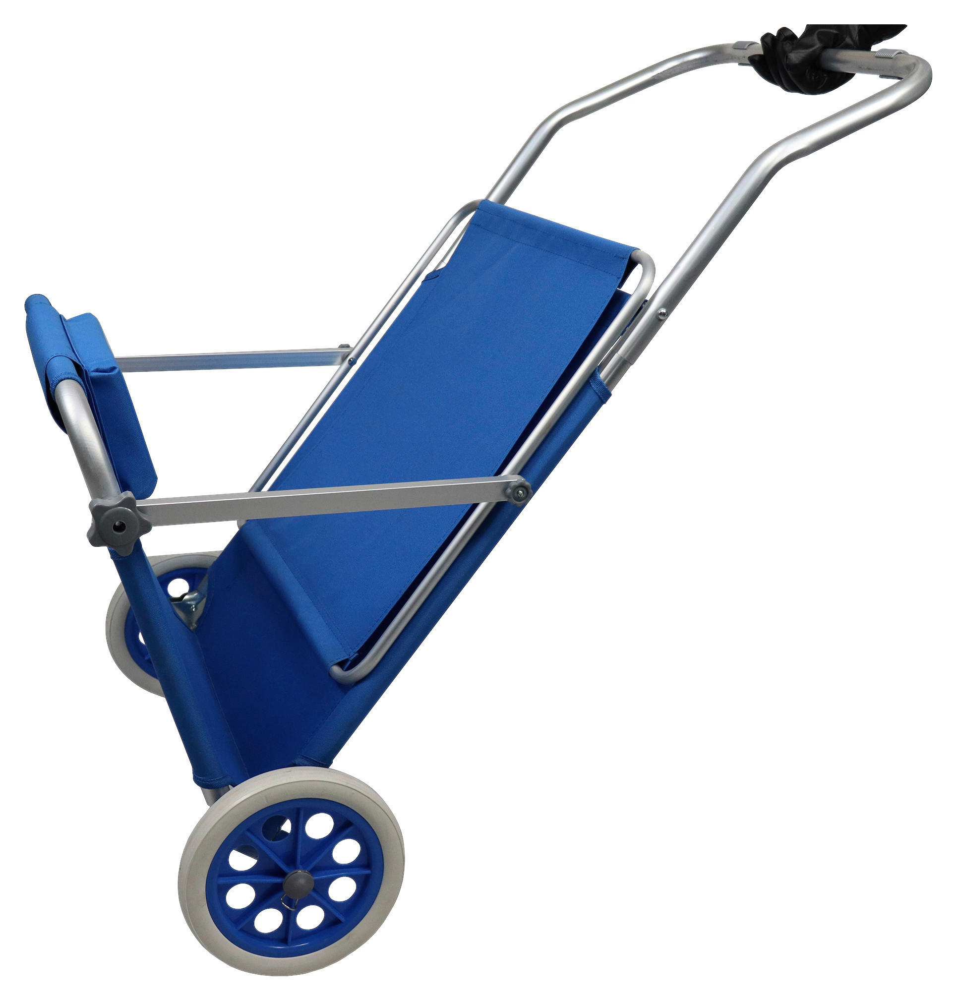 GARTENLIEGE 165/16/65 cm  - Blau, Basics, Textil/Metall (165/16/65cm) - Gardenson