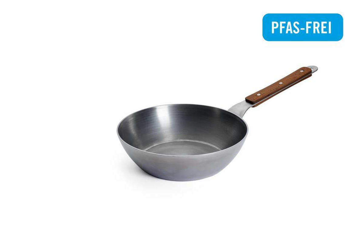 BRATPFANNE Carbon Steel 24 cm  - Silberfarben, Basics, Metall (24cm) - WOLL