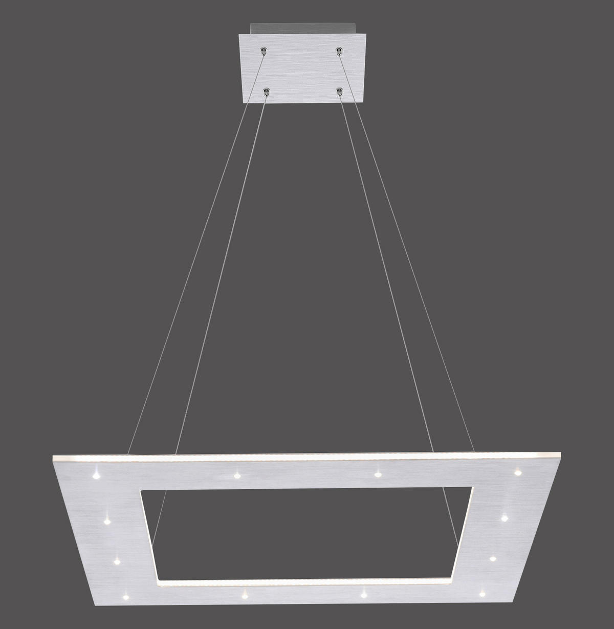LED-HÄNGELEUCHTE PURE-COSMO 50/50/200 cm   - Alufarben, Design, Kunststoff/Metall (50/50/200cm)