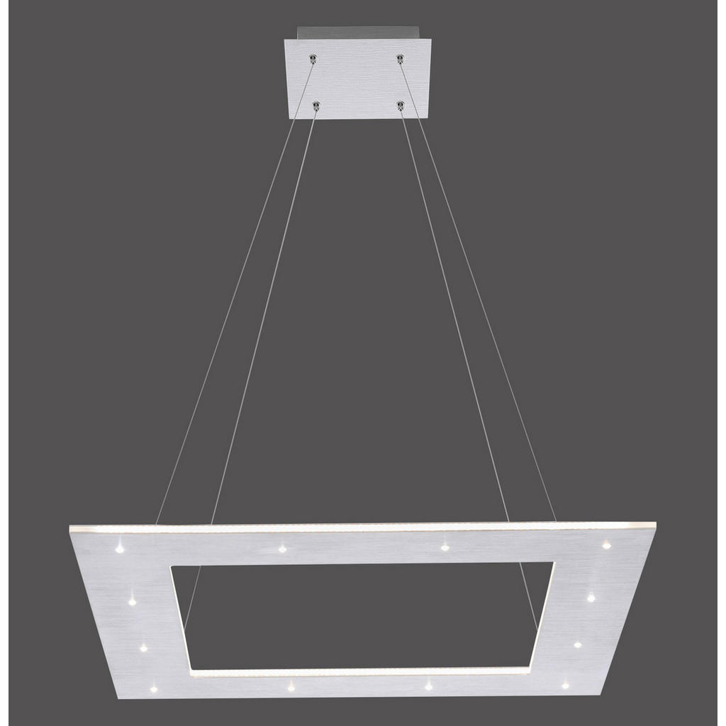 Thumbnail - Xxxl Led-Hängeleuchte Pure-Cosmo, Alu, Metall, Kunststoff, Uni,Uni, quadratisch,quadratisch, 50x200x50 cm, getrennt scha...