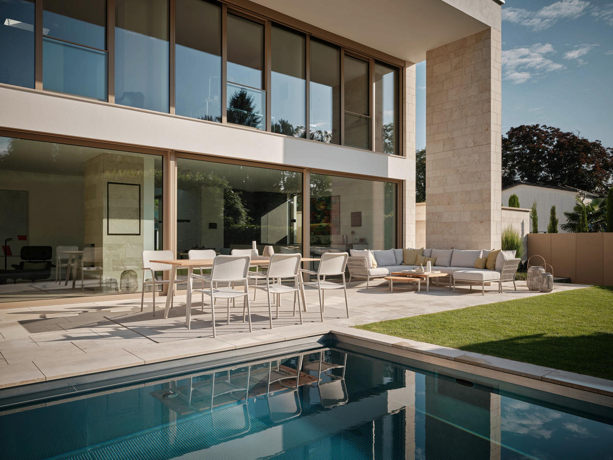 STAPELSESSEL Aluminium Greige  - Greige, Basics, Textil/Metall (59/89/61cm) - Stern