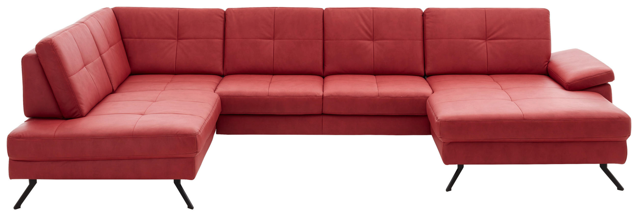 SEDACÍ SOUPRAVA, textil, červená - černá/červená, Design, kov/textil (220/345cm) - Beldomo System
