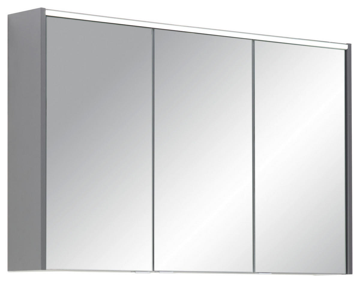 SPIEGELSCHRANK 110/68,3/15 cm  - Anthrazit/Alufarben, MODERN, Glas/Holzwerkstoff (110/68,3/15cm) - Voleo