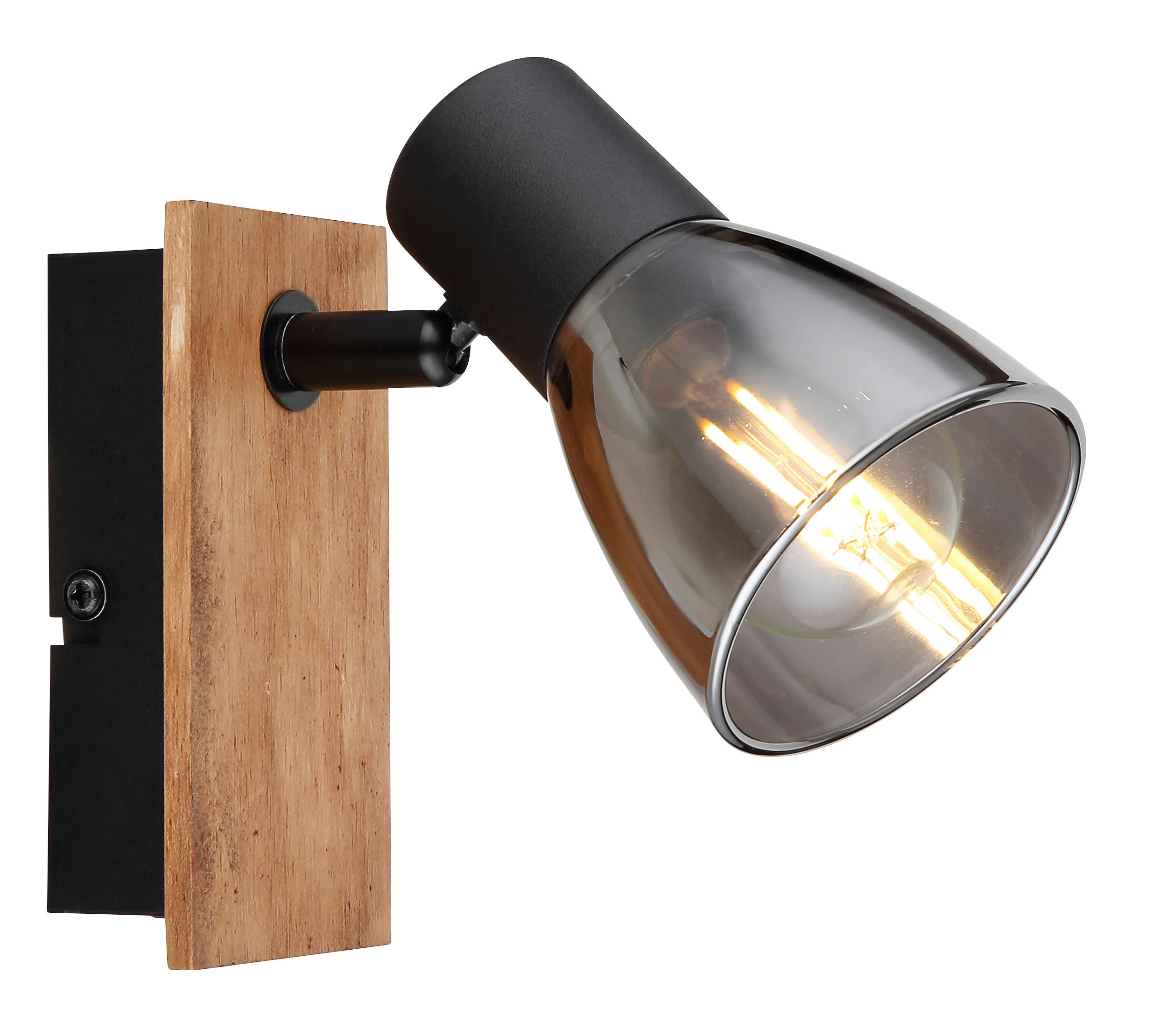 STRAHLER 7/15,5/14 cm   - Dunkelbraun/Schwarz, Natur, Glas/Holz (7/15,5/14cm) - Globo