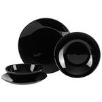 TAFELSERVICE 16-teilig  - Schwarz, Basics, Glas - Boxxx