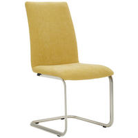 SCHWINGSTUHL  in Stahl Struktur  - Edelstahlfarben/Gelb, Design, Textil/Metall (48/99/63cm) - Venjakob