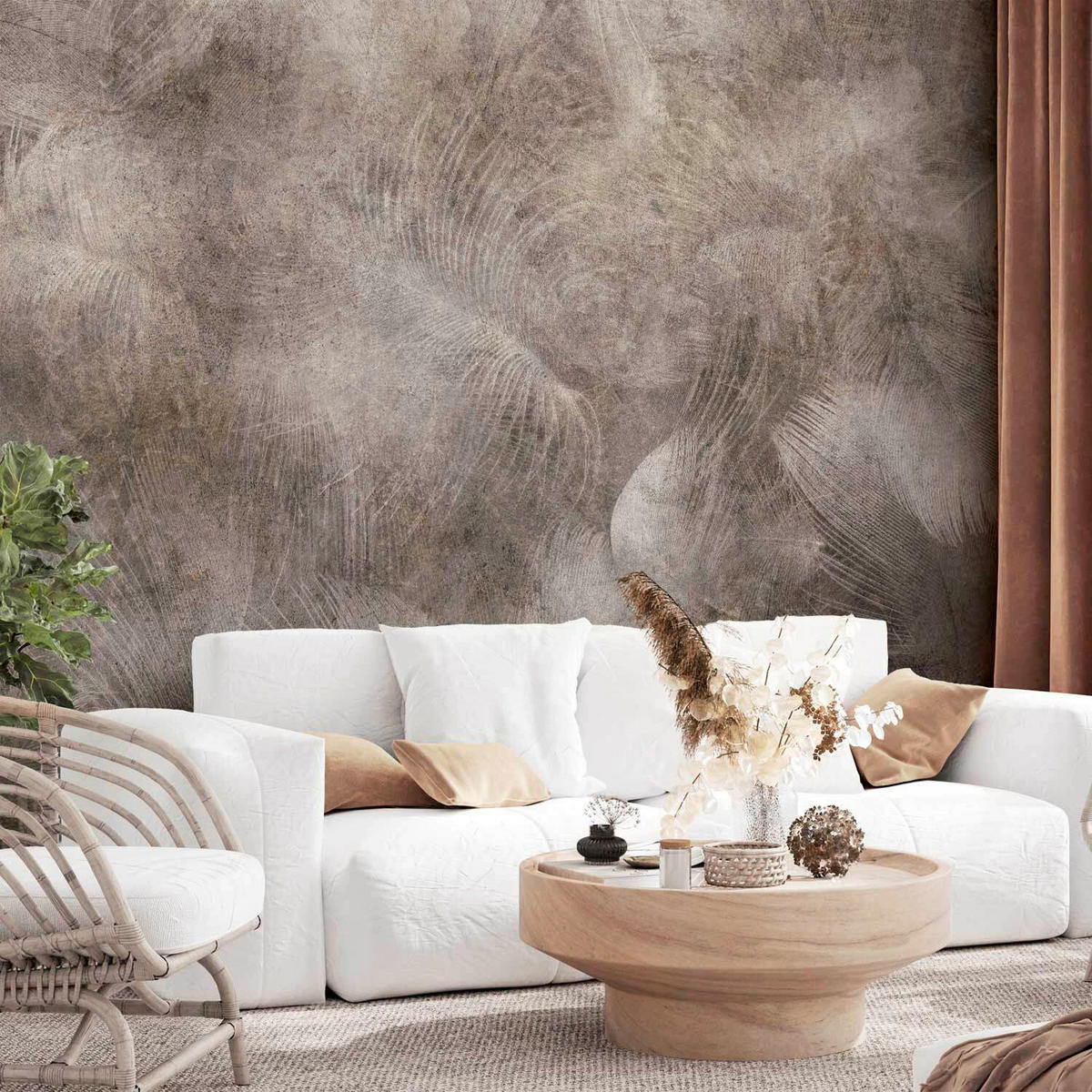FOTOTAPETE  - Grauweiß/Cappuccino, LIFESTYLE, Textil (100/70cm) - artgeist