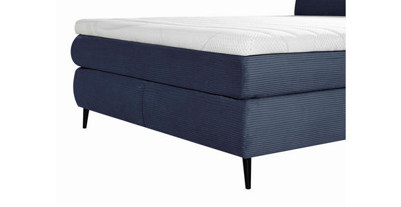 BOXSPRINGBETT 180/200 cm  in Blau  - Blau/Schwarz, Trend, Holz/Textil (180/200cm) - Esposa